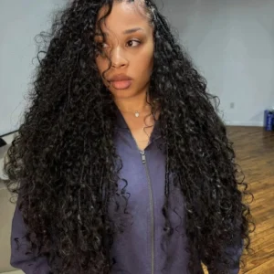 24-inch 14A Raw Cambodian boho locs in natural black, Kingston install